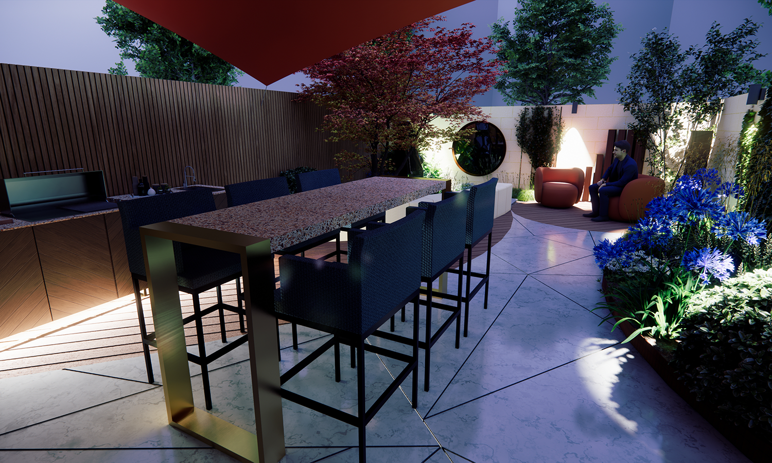 Terrasse et cloture à Moncoutant